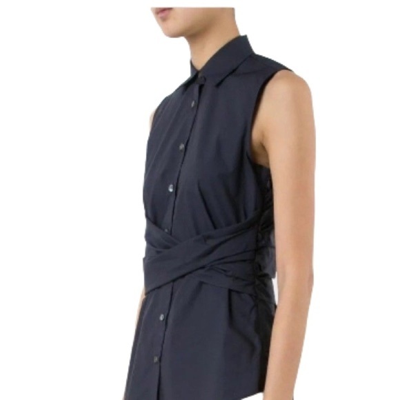 Derek Lam 10 Crosby Poplin Twist Front Top NWT - Picture 4 of 9